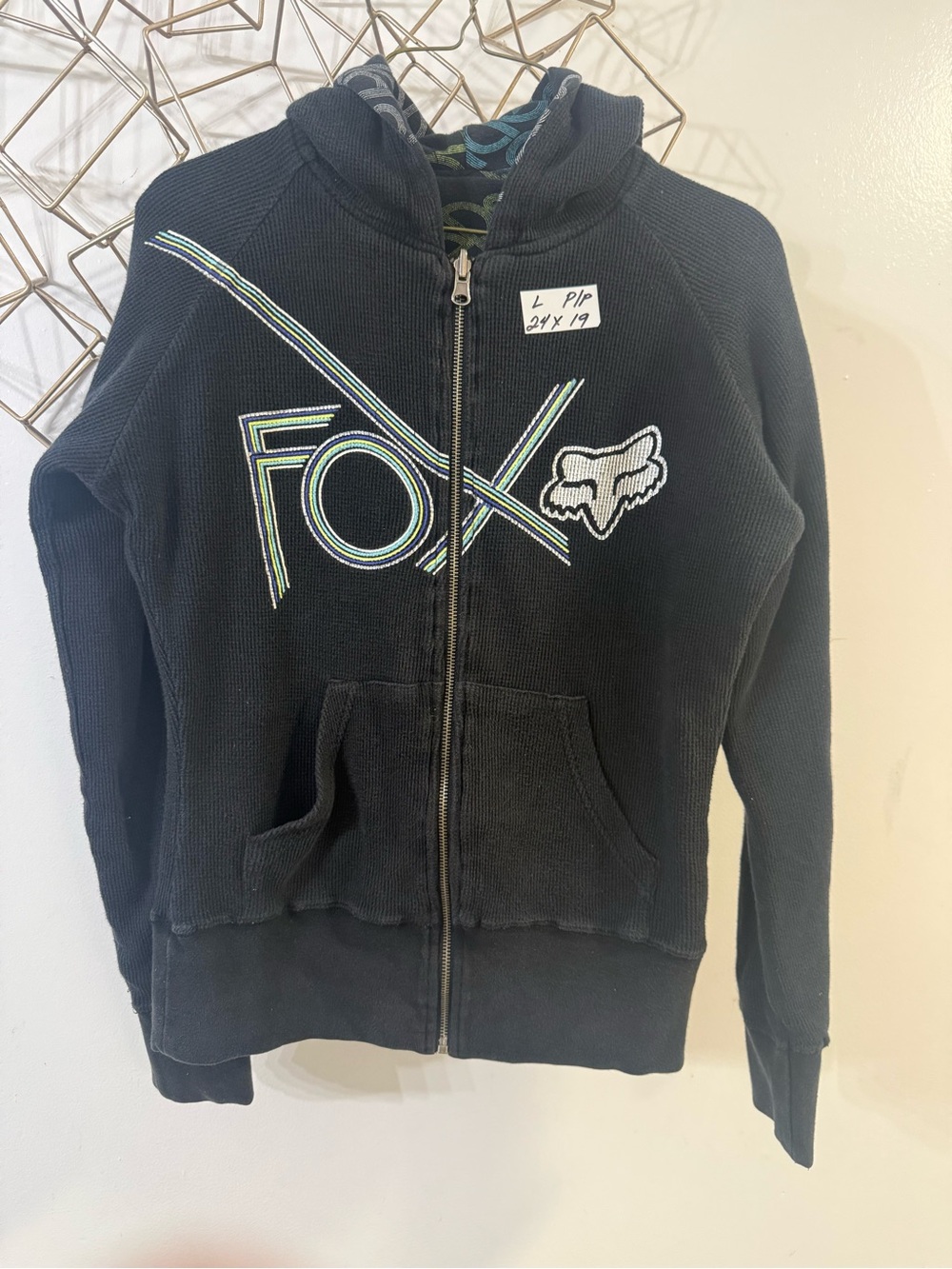 Ladies Fox Full-Zip Hoodie with Neon Logo